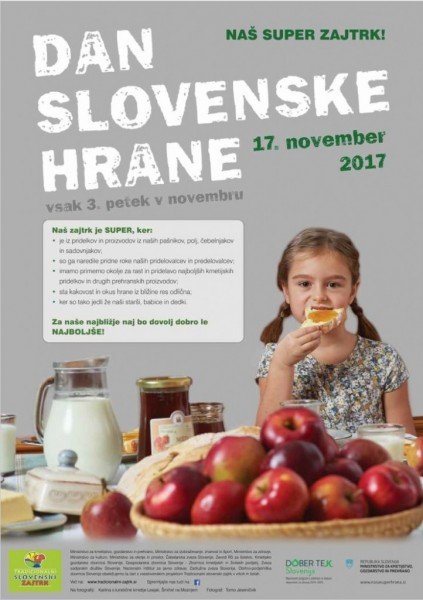 plakat za Tradicionalni slovenski zajtrk