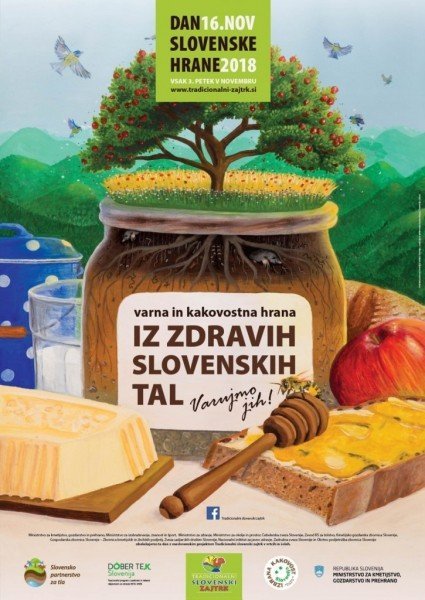 plakat za Tradicionalni slovenski zajtrk