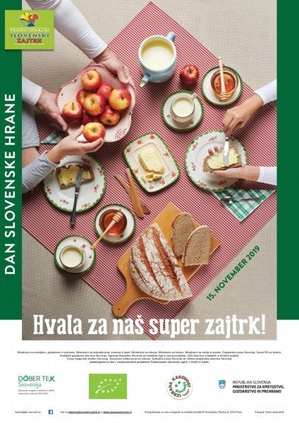 plakat za Tradicionalni slovenski zajtrk