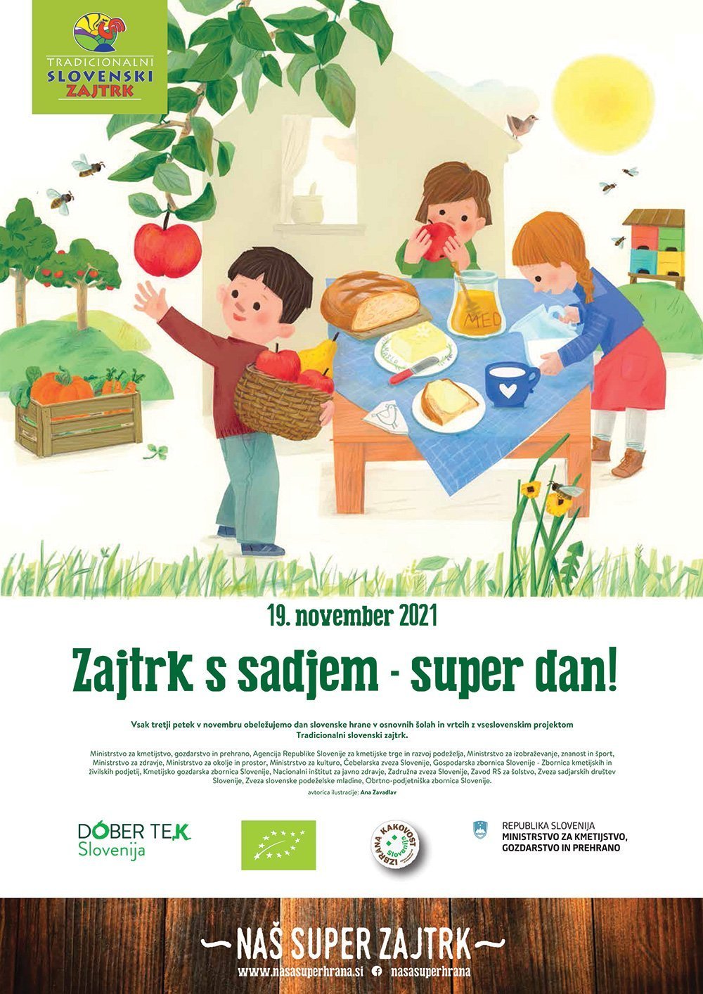 plakat za Tradicionalni slovenski zajtrk