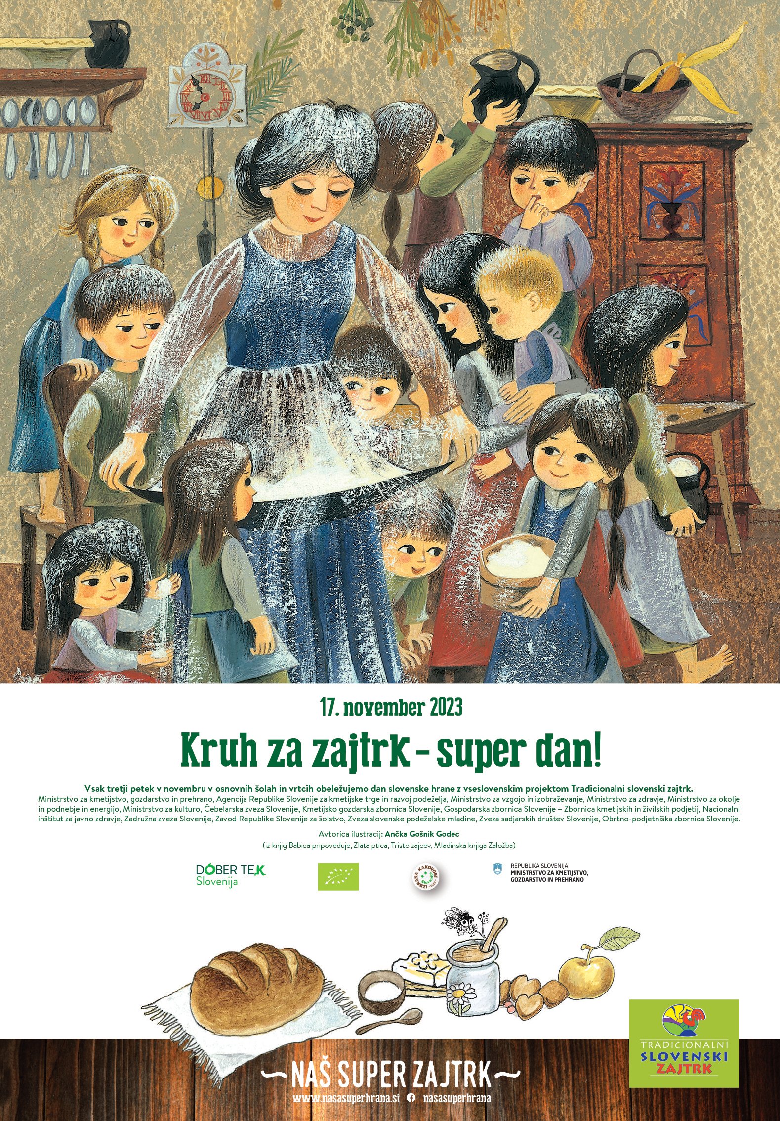 plakat za Tradicionalni slovenski zajtrk