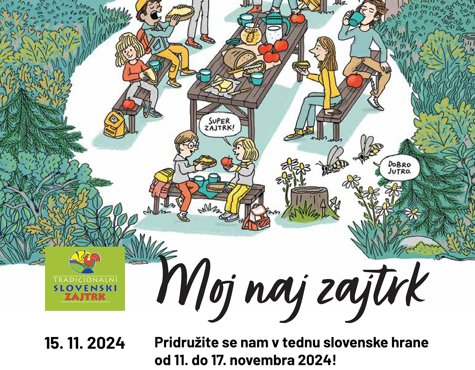 Tematski plakat letošnjega 14. Tradicionalnega slovenskega zajtrka